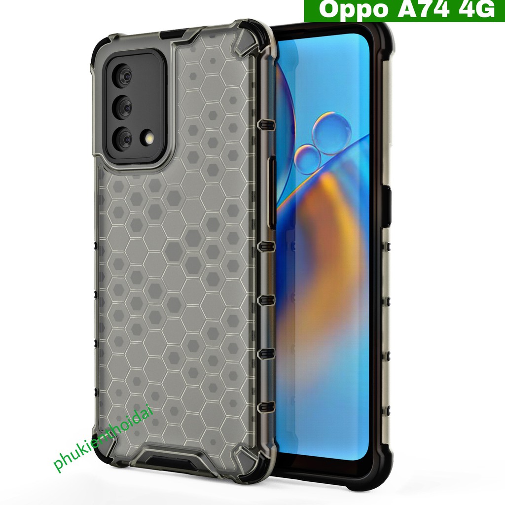 Ốp lưng Oppo A74 4G / Oppo A95 4G chống sốc vân tổ Ong cao cấp siêu bền kiểu dáng UAG