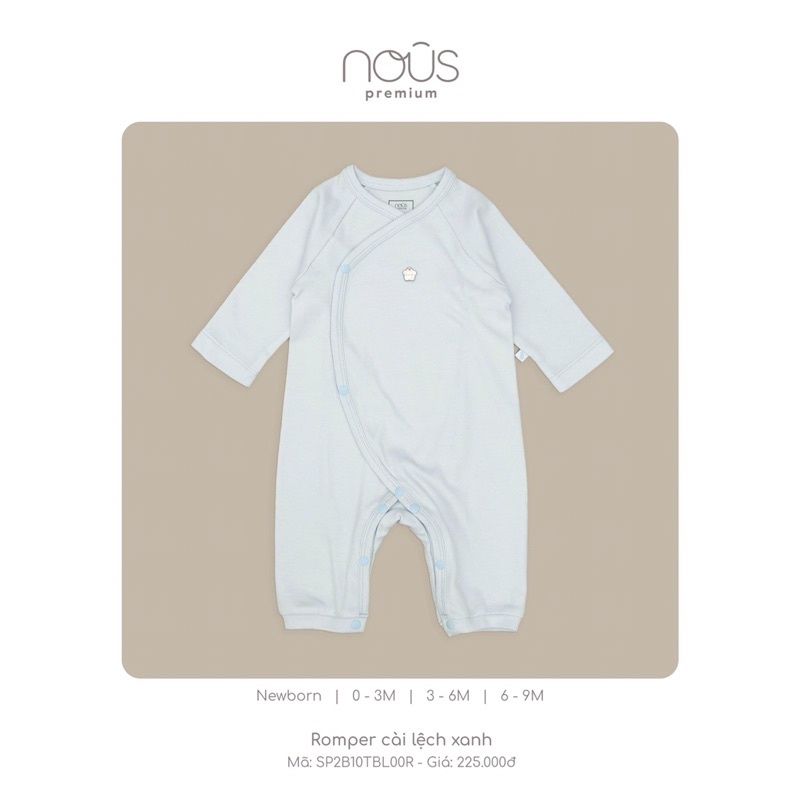 Body romper nous cài lệch cho bé