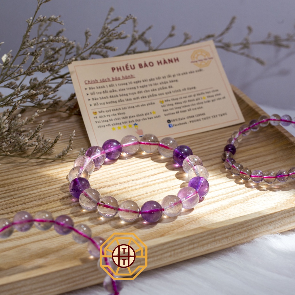 Vòng Tay Phong Thuỷ Đá Supper Sevenn Tự nhiên [TẶNG HỘP GỖ] nữ mệnh Kim Mộc Thuỷ Hoả Thổ - Phong Thủy Tây Tạng