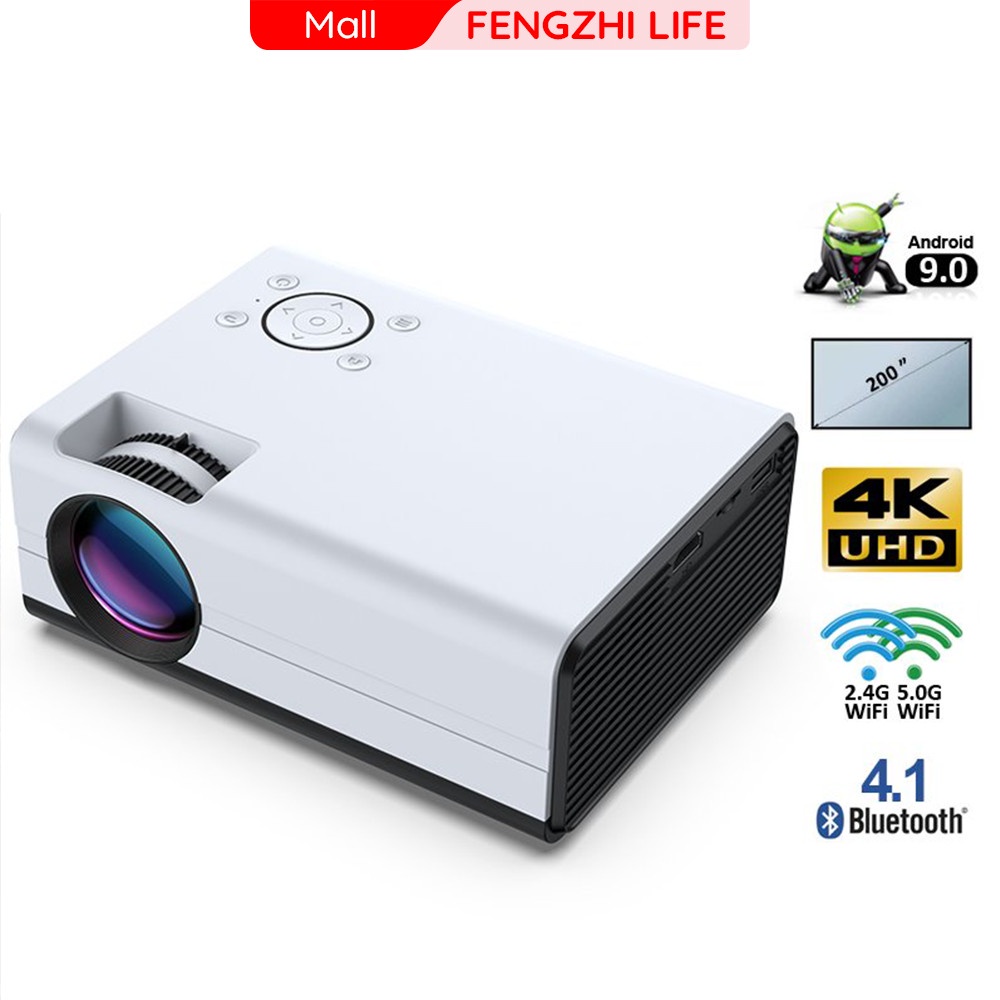 Máy chiếu mini FengZhi 01A HD 1080P 3D 4K Al thu âm giọng nói gia đình văn phòng iPhone Android rạp chiếu phim tại nhà