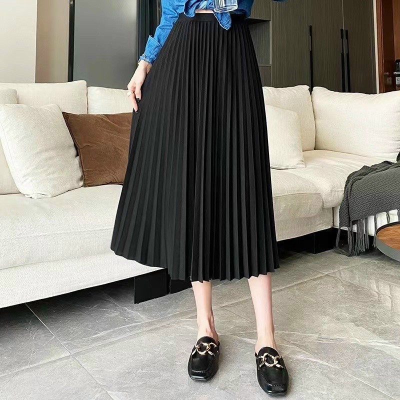 Chân Váy Xếp Ly Dáng Dài Xu Hướng Thời Trang 2021 Freeship,Chân Váy Nữ Dày Dặn Nhiều Màu Hàng Cao Cấp QC Hè 2021 Mới