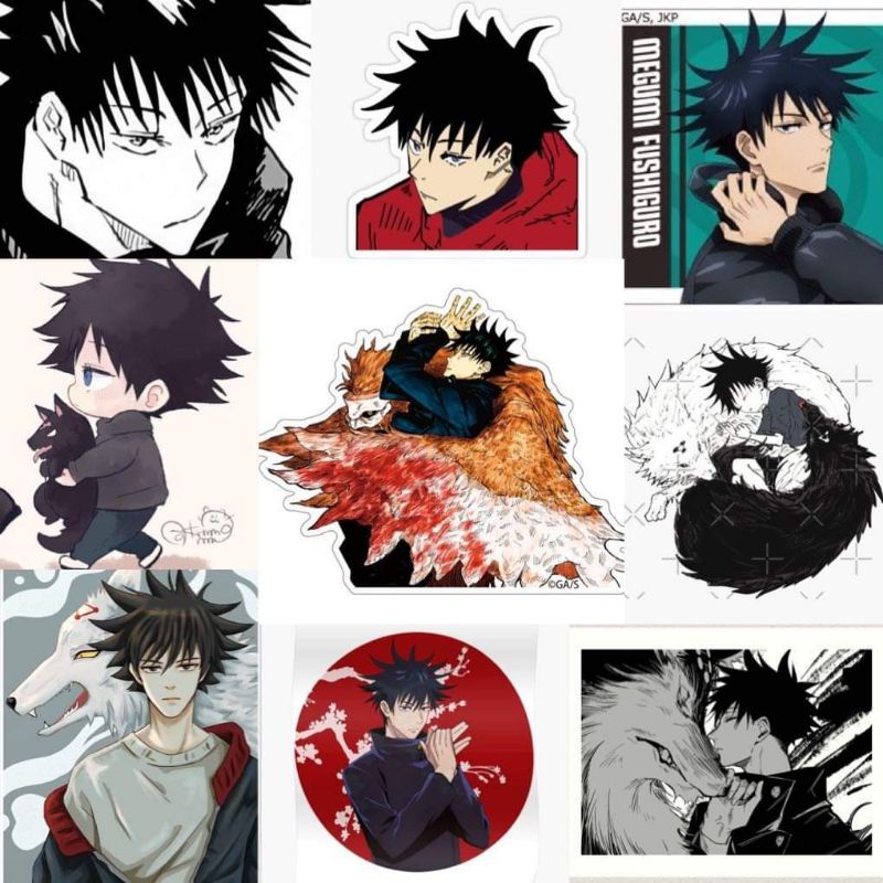 10-60 hình dán Stickers Megumi Fushiguro - Jujutsu Kaisen decal