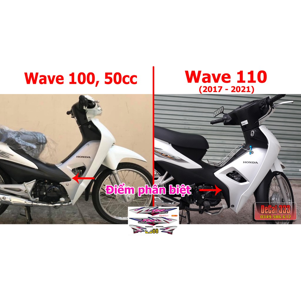 Tem Rời WAVE ALPHA 110 mẫu RS cực HOT - Nhiều Mẫu Màu 831573 (Tem 3 Lớp Chống Phai Màu)