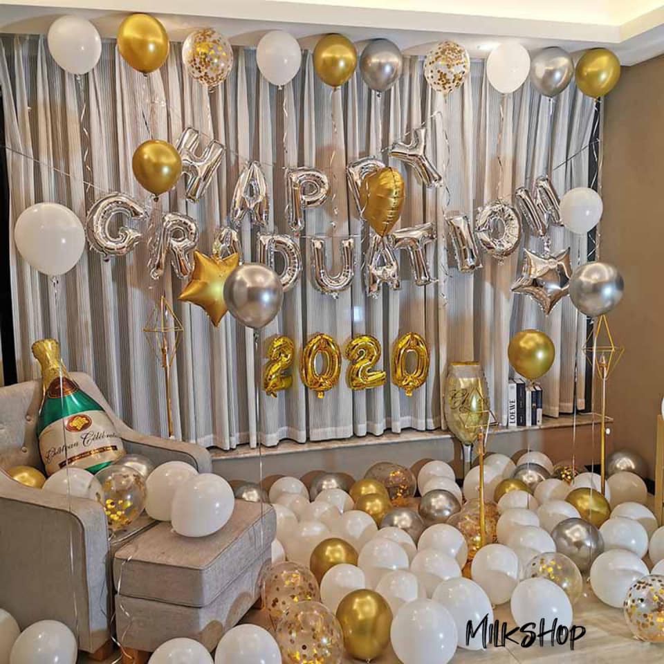 Bóng Bay Trang Trí Lớp Học Lễ Tốt Nghiệp Bế Giảng Y99+ TẶNG KÈM SỐ THEO YÊU CẦU