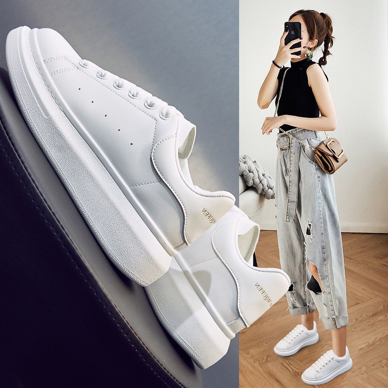 Giày thể thao nữ MC Queen ⚡FREESHIP⚡ Giày sneaker gót nhung thời trang giá rẻ  tặng kèm box đầy đủ