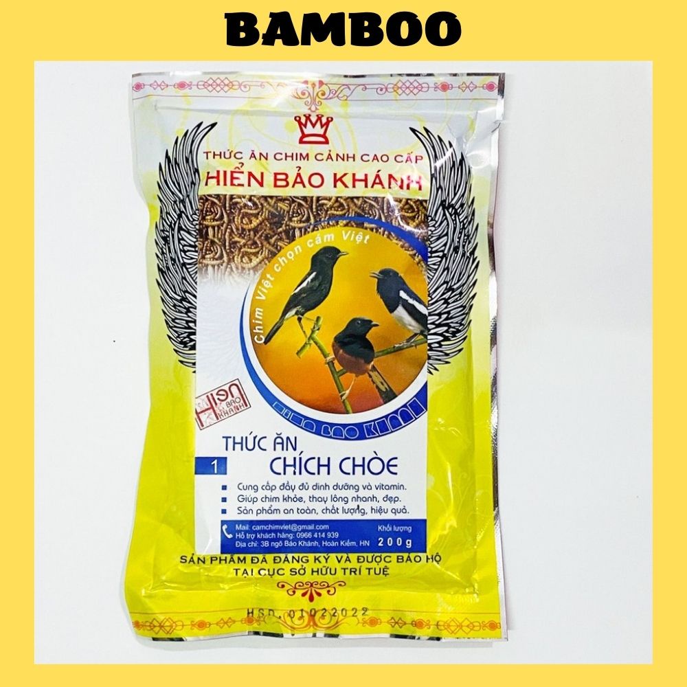 Cám chim chích chòe Hiển Bảo Khánh số 1 cao cấp 200gram - Cám chòe HBK số 1 giá rẻ