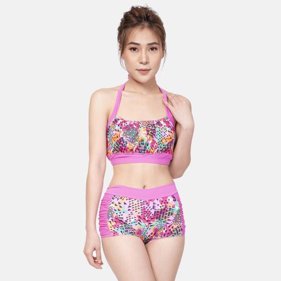 Bộ đồ bơi hai mảnh Coral màu hồng họa tiết TT004-PIP01