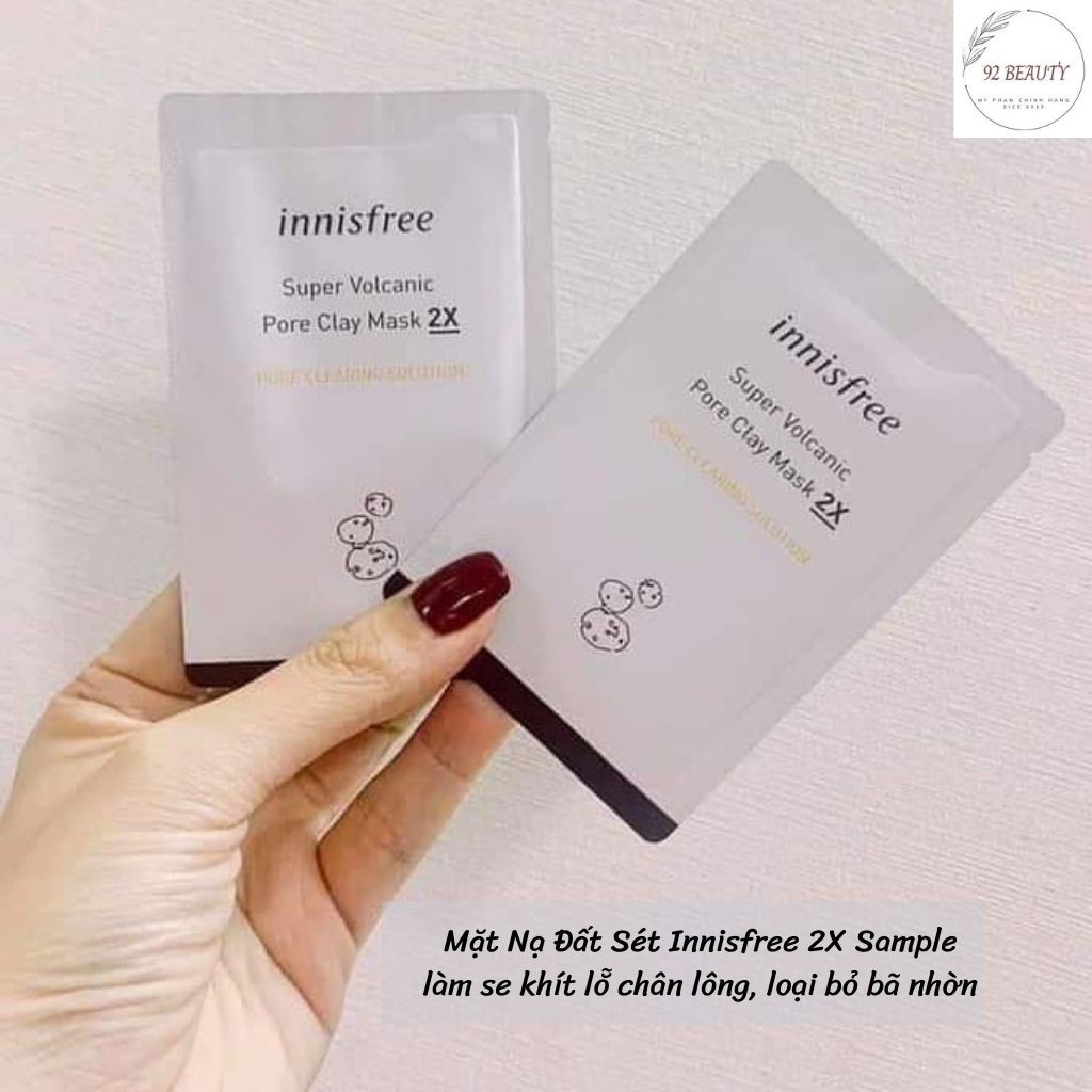 Mặt Nạ Đất Sét Innisfree Super Volcanic Pore Clay Mask 2X Sample 3ml