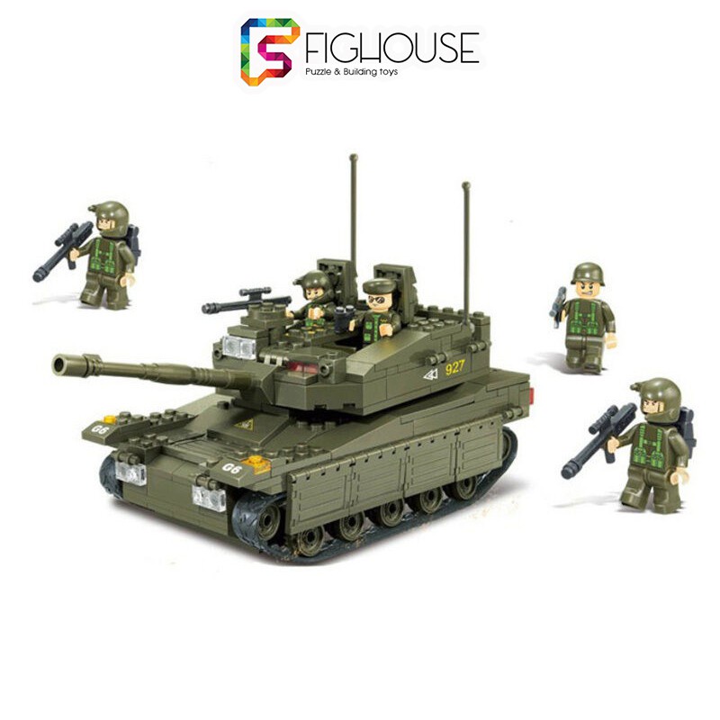 Đồ chơi lắp ráp non-lego Sluban B0305 Xe Tăng 344 mảnh ghép