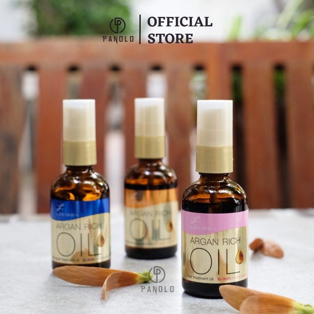 Dầu dưỡng tóc uốn xoăn Argan Lucido L 60ml, Tinh dầu dưỡng tóc khô xơ nam nữ Argan Oil