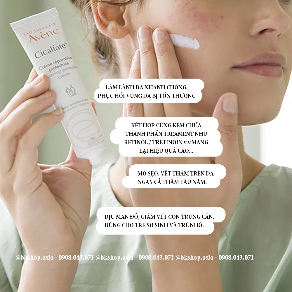 [Hàng Pháp] Kem tái tạo hồi phục da Avene Cicalfate Repair Cream 40ml ,100ml