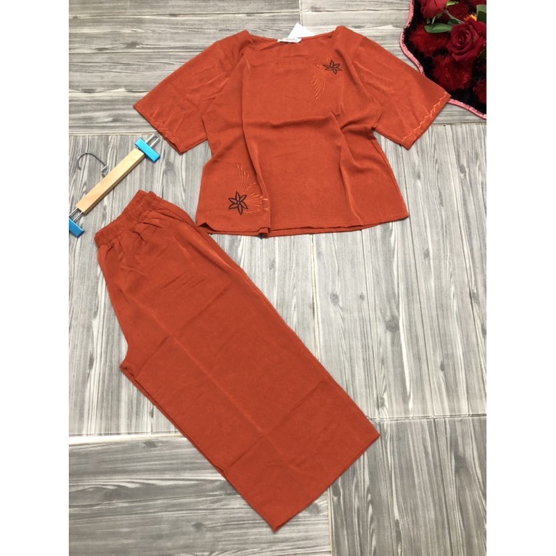 😍chất vải đũi, gãy thái, mềm mịn thấm mồ hôi, co giãn nhẹ size 50kg-- 75KG