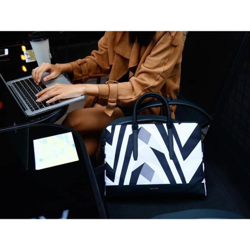 [BH 12 tháng - 1 đổi 1] Túi xách chống sốc Cartinoe Zebra cho Macbook/Laptop - 13/14 inch (Họa tiết kẻ đen trắng)