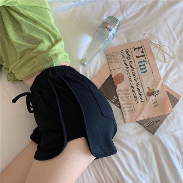 Quần short nữ vải thun da cá cạp cao dây rút, freesize 40-57kg rất đẹp và thoải mái nội y xanh chất đẹp giá tốt