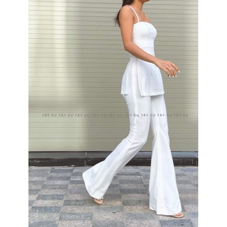 Set quần loe + áo xẻ hai dây