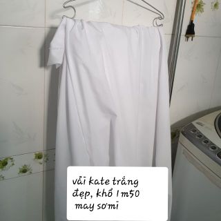 VẢI TRẮNG MAY ÁO HỌC SINH ÁO CÔNG SỞ 38k một mét