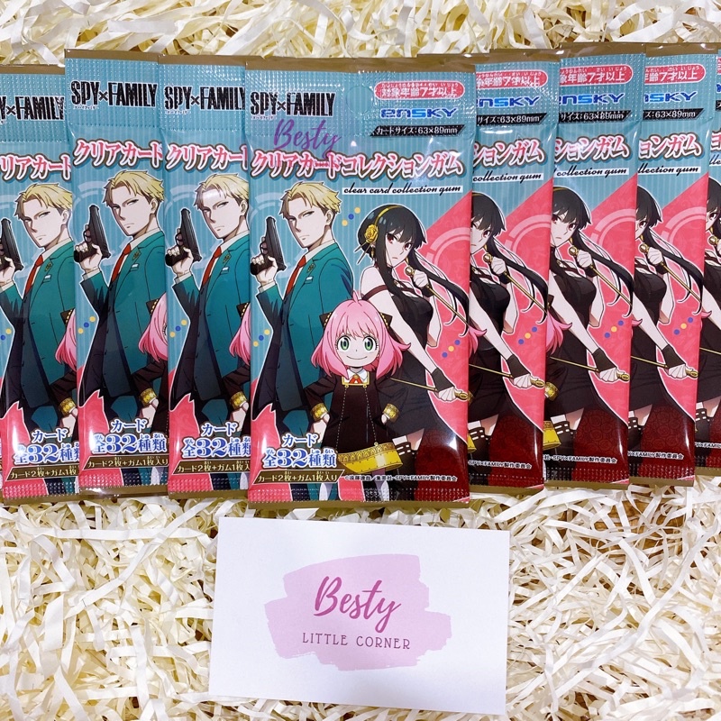 Card nhân phẩm SPY X FAMILY Clear Card Collection Gum ensky gói thẻ Spy X Family random ngẫu nhiên Anya Forger