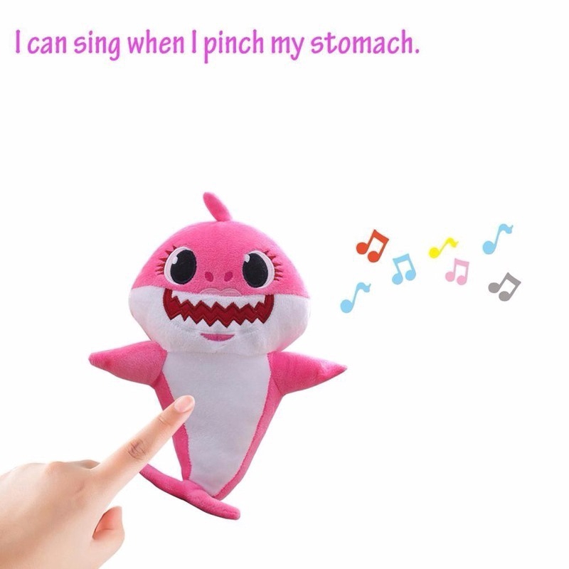Đồ Chơi Cá Mập Nhồi Bông Mềm Mại Phát Sáng Cho Bé