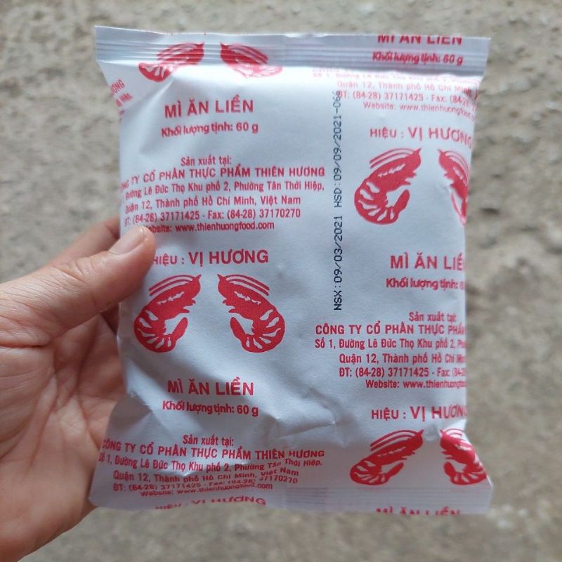 Mì Giấy vị hương Trắng Hai Tôm (65g)
