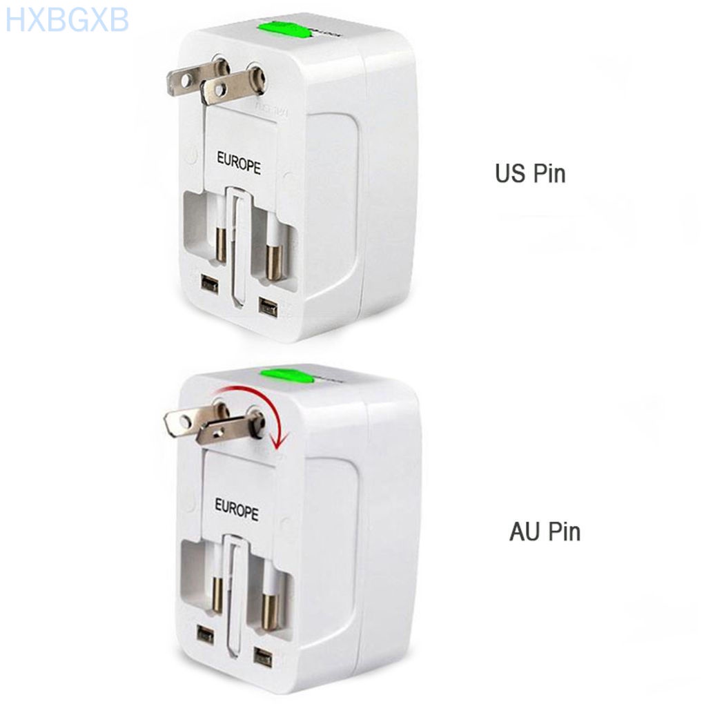 HXBG International Power Converter All-in-one Travel Adapter Socket without USB Aluminum Iron Type