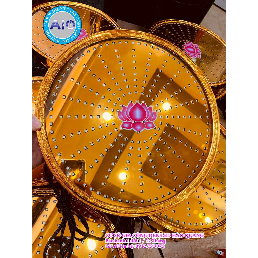 Đèn led trang trí bàn thờ Led hào quang 150mm  1.5 Tấc
