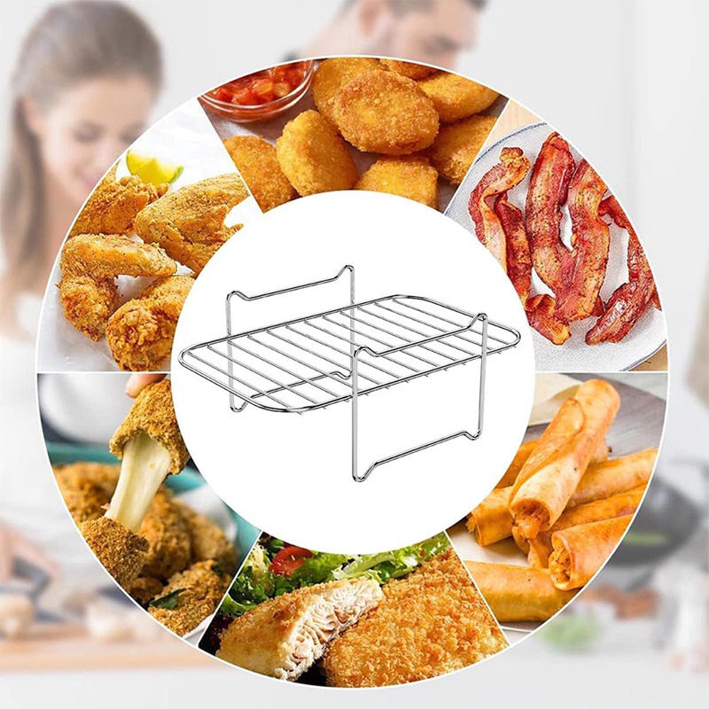 Bộ 2 Giá Đỡ Nồi Chiên Không Dầu Cho Lò Vi Sóng