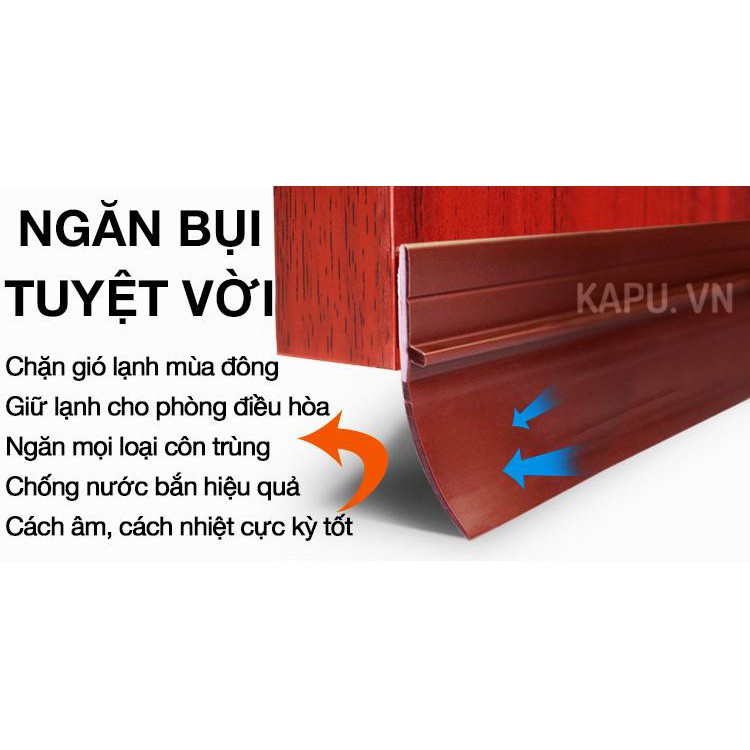 Ron dán chặn cửa PVC dài 1 mét, miếng dán chân cửa chống bụi chống côn trùng, dán chặn cửa chống nước