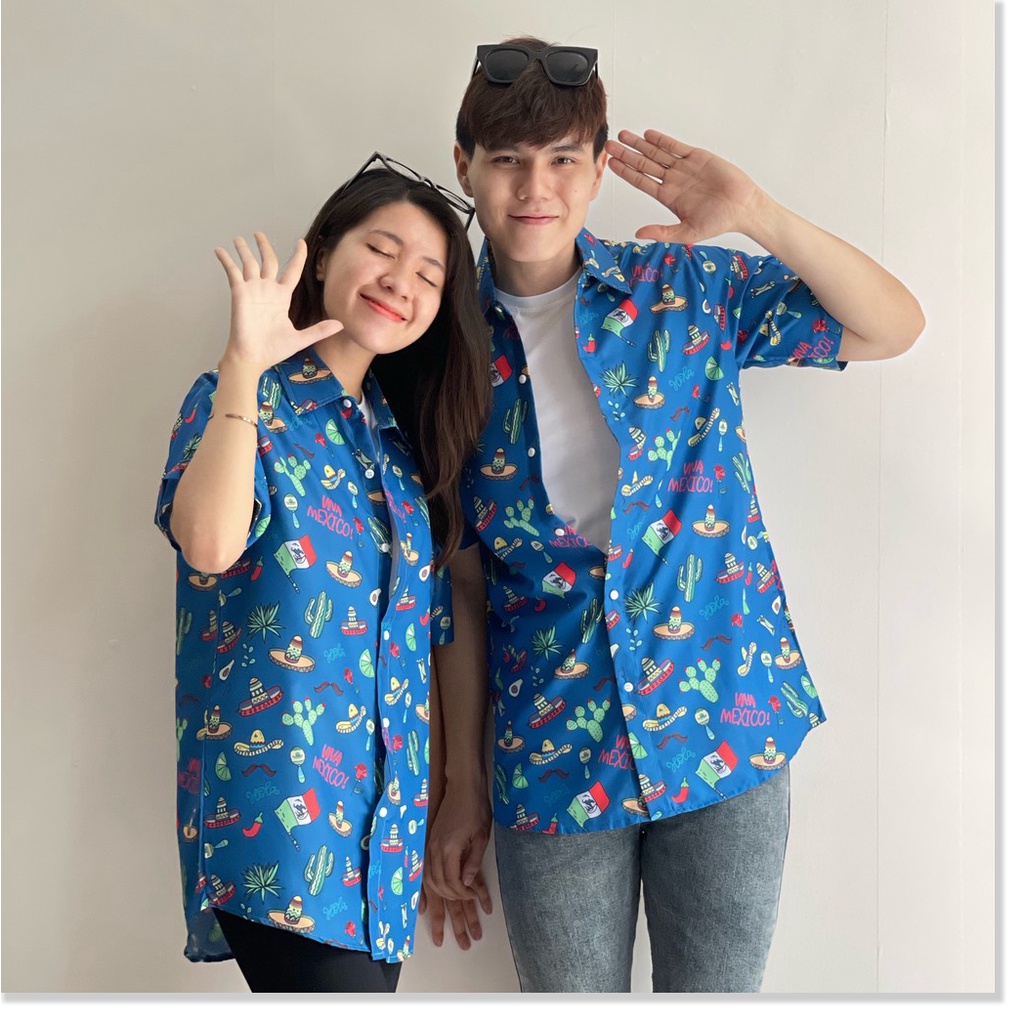 ÁO SƠ MI NỮ FORM RỘNG HOẠ TIẾT HOA LÁ CỰC ĐẸP , TƯƠI TẮN KME FASHION