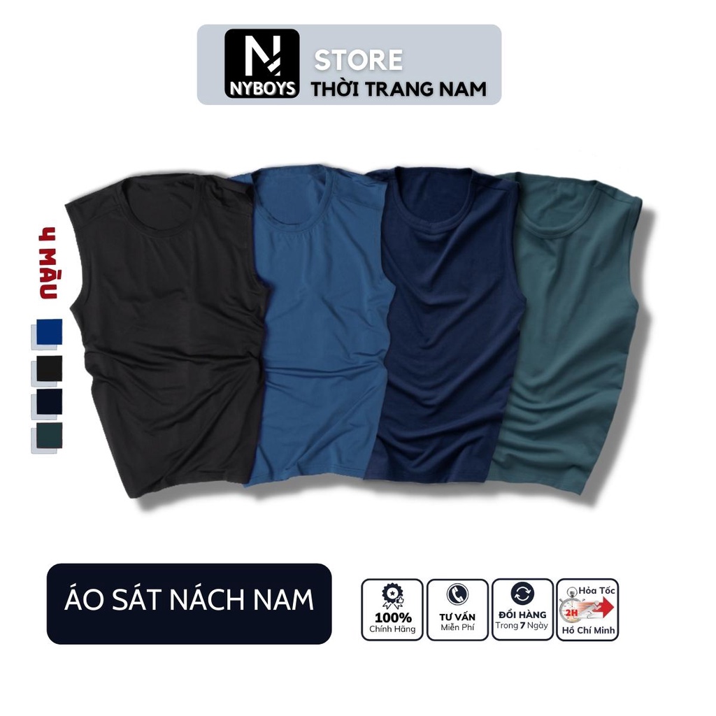 Áo Sát Nách Nam Tập Gym Thể Thao Cao Cấp Áo Ba Lỗ Thể Thao Co Dãn Thoáng Mát - 4 Màu