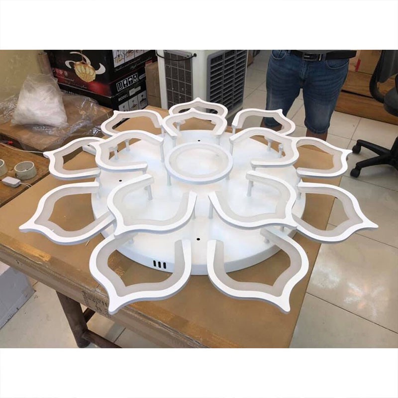 Đèn trần MONSKY LED trang trí tiết kiệm năng lượng hình bông hoa đẹp mắt 3 chế độ sáng - có điều khiển từ xa tiện dụng