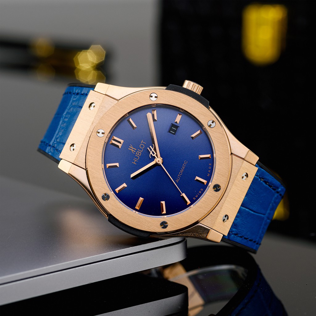 [Máy cơ] Đồng hồ nam nữ Hublot máy cơ automatic - 38mm chống xước, nước hàng fullbox hãng