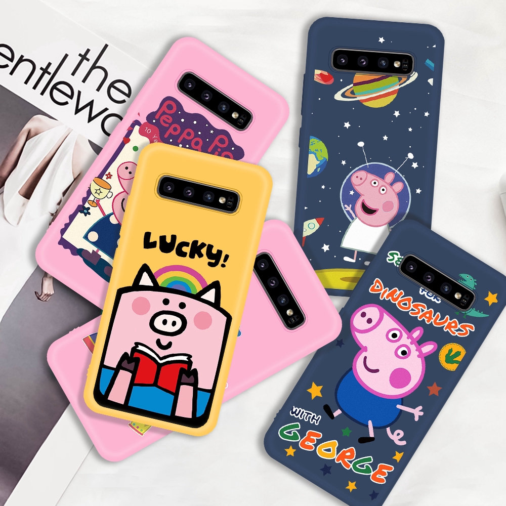 Ốp lưng Samsung Galaxy S10E S8 S9 PLUS mẫu heo peppa