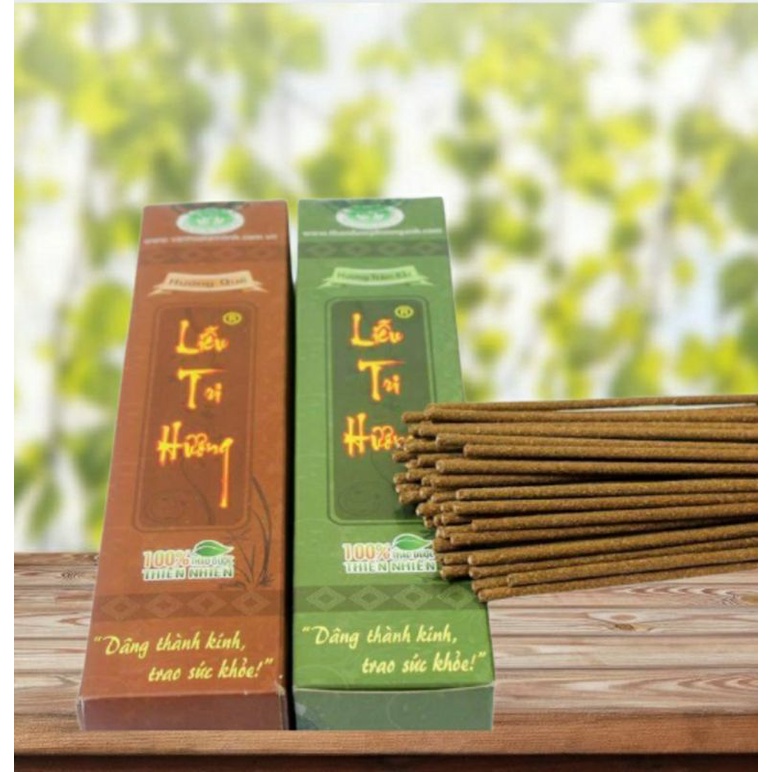 Nhang sạch thảo dược: LIỄU TRI HƯƠNG - Dài 2 tấc - Hộp 200 cây - Nhang Sạch Hương Trầm Bắc, Hương Quế
