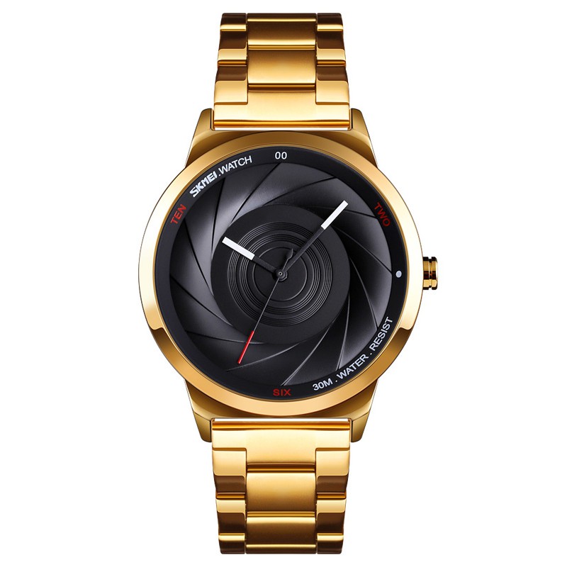 SKMEI Fashion Simple Men's Quartz Watch Stainless Steel Strap Waterproof 9210
