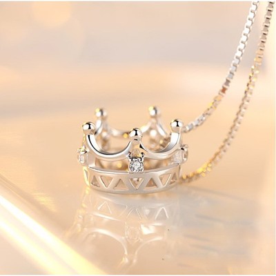 Dây chuyền bạc nữ vòng cổ bạc nữ hình vương miện DCN0095 Trang Sức TNJ