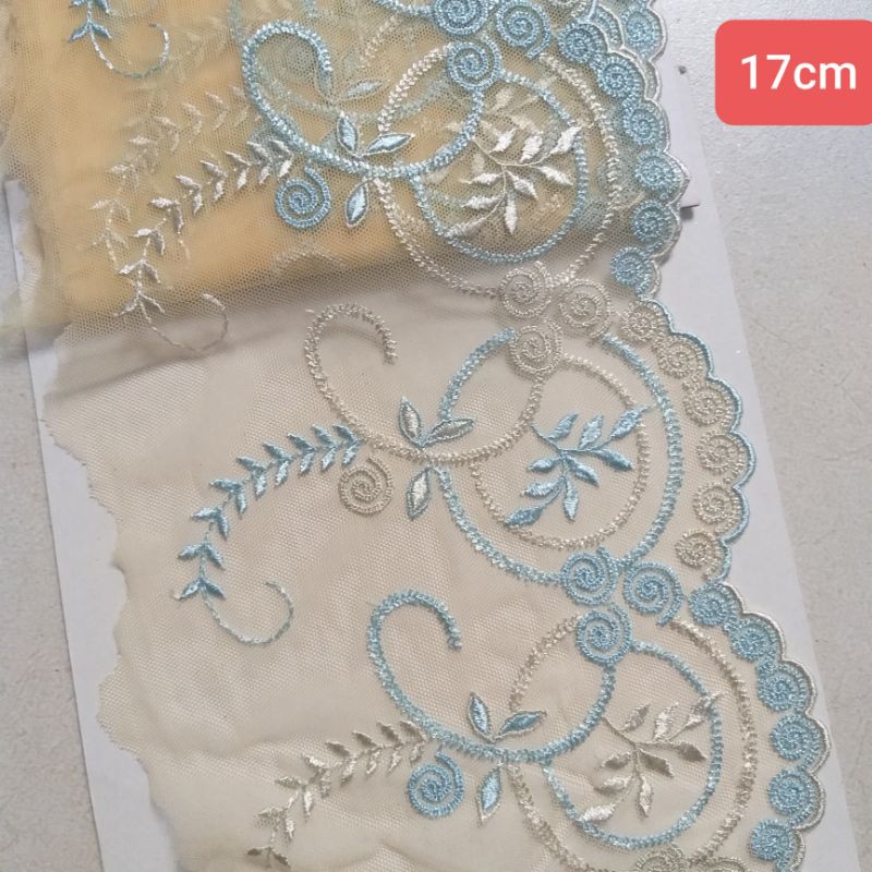 Ren lưới thêu chân , dây lẻ,size 15 đến 26cm .