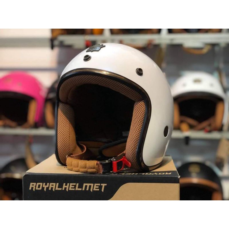 MŨ 3/4 ROYAL M20C ( TRẮNG )