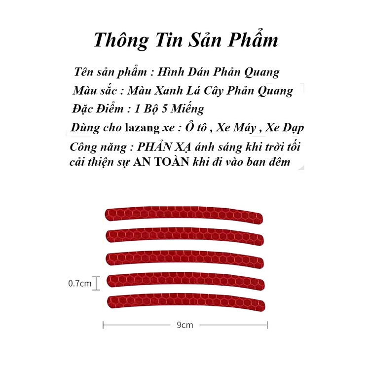 Miếng Dán Phản Quang Cảnh Báo An Toàn Cho Ô Tô