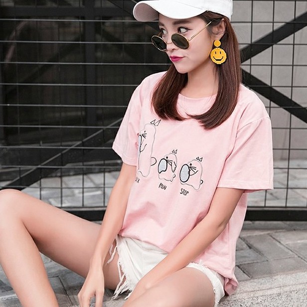 Áo Thun Nữ Tay Lỡ Unisex In Hình TOTORO DLX