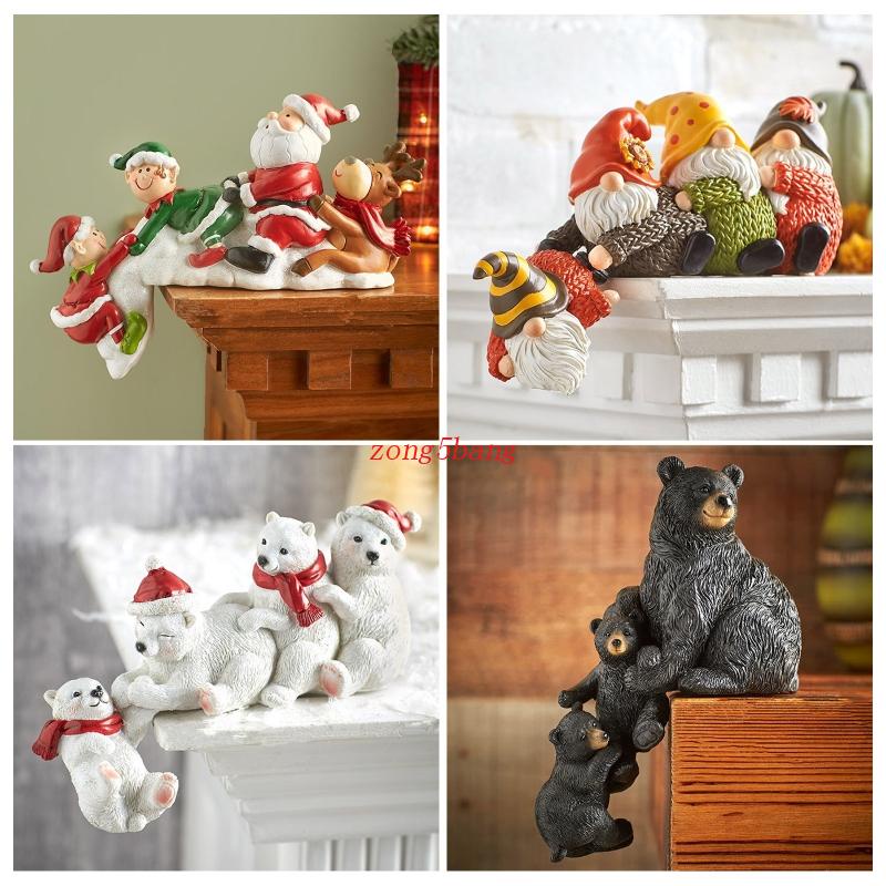 Mô Hình Chú Gấu Dwarf Bằng Nhựa Resin Trang Trí Giáng Sinh