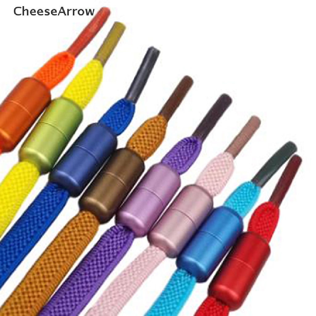 1 Cặp Dây Buộc Giày Co Giãn Bằng Nhôm Khóa Kim Loại Không Cần Buộc Dây