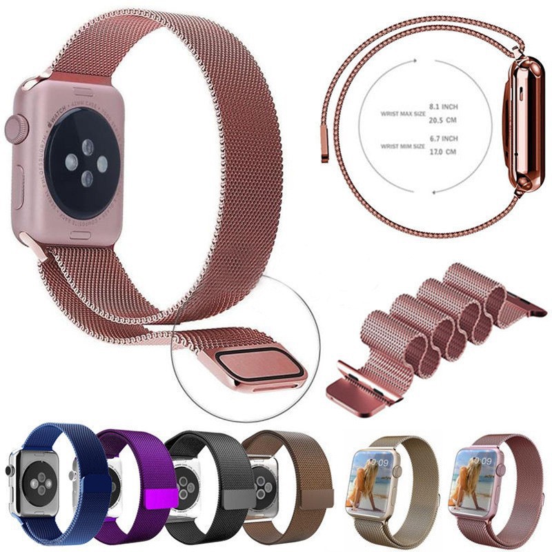 【Apple Watch Strap】Dây đeo kim loại khoá từ tính cho Apple Watch Series 6/se/5/4/3/2 /1 38mm 42mm 40mm 44mm