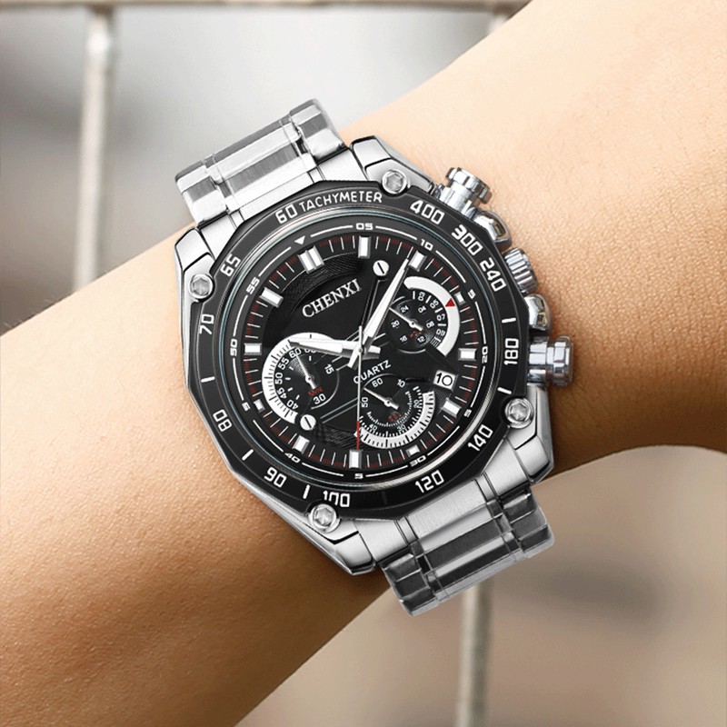 Đồng Hồ Đeo Tay Chexi Chống Thấm Nước Bằng Thép Không Gỉ Sang Trọng Cho Nam