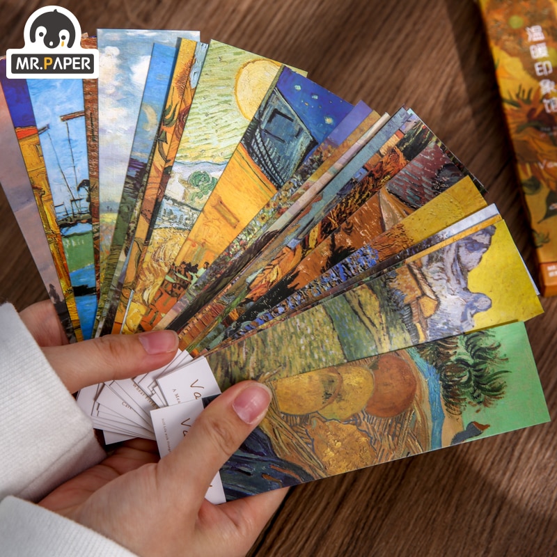 Set 4 / 30 Tấm Giấy Dán Hình angin Mobh menulis penanda buku hiasan dinding