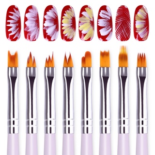Set cọ vẽ hoa đủ mẫu | bộ 8 cây màu hồng