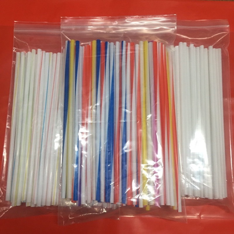 Bịch 80 cái ống hút thẳng nhiều màu