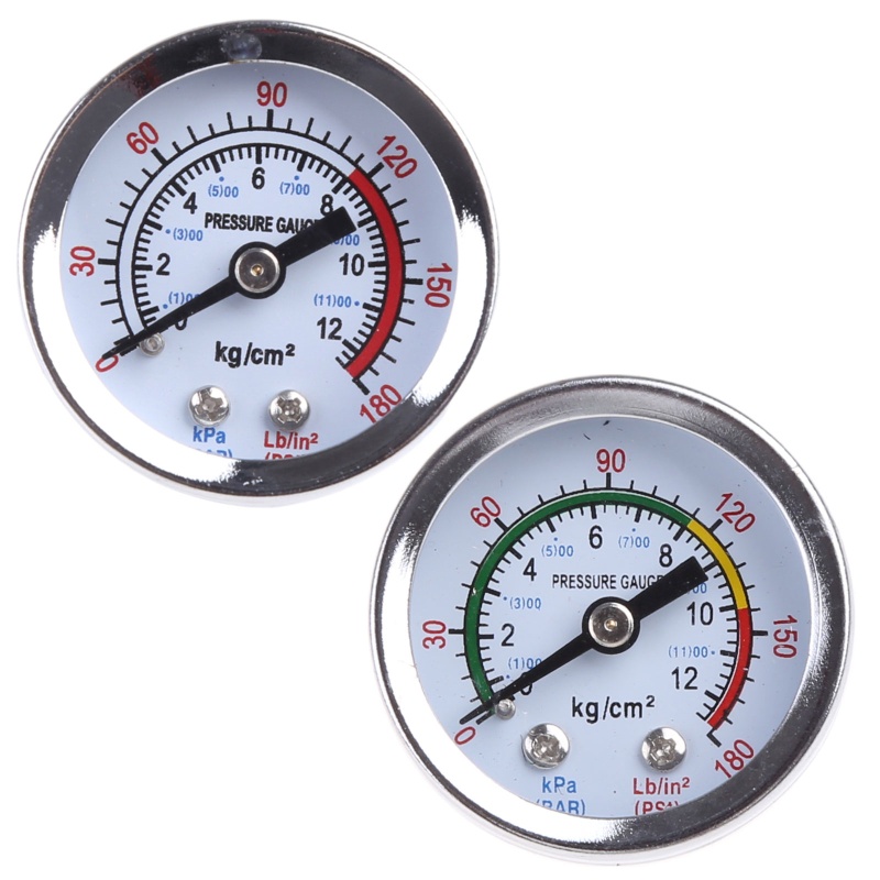 Đồng Hồ Đo Áp Suất Kép 1 / 4 Trong 1 / 8-in 0-180PSI 0-12 Bằng Kim Loại Bền Bỉ