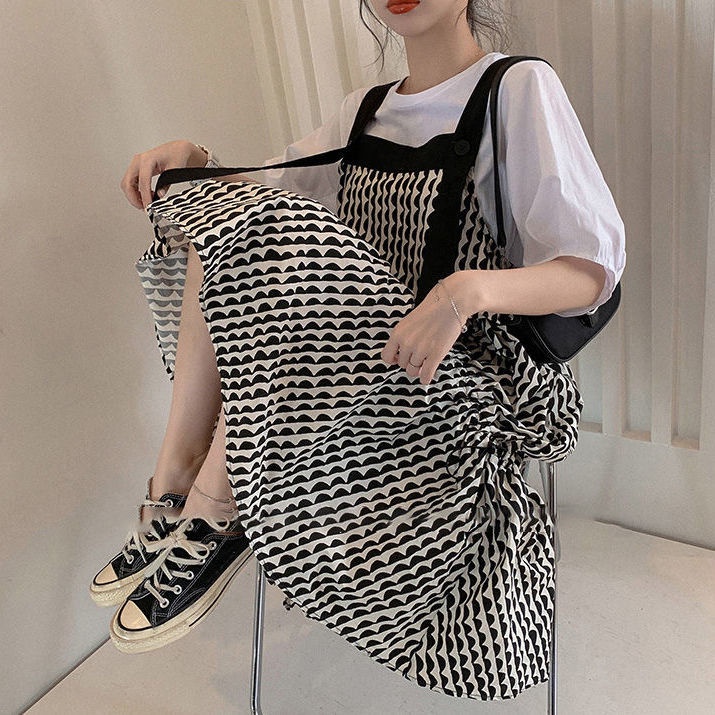 Bộ Áo Sơ Mi + Đầm Thiết Kế Mới Xinh Xắn Thời Trang Dành Cho Nữ