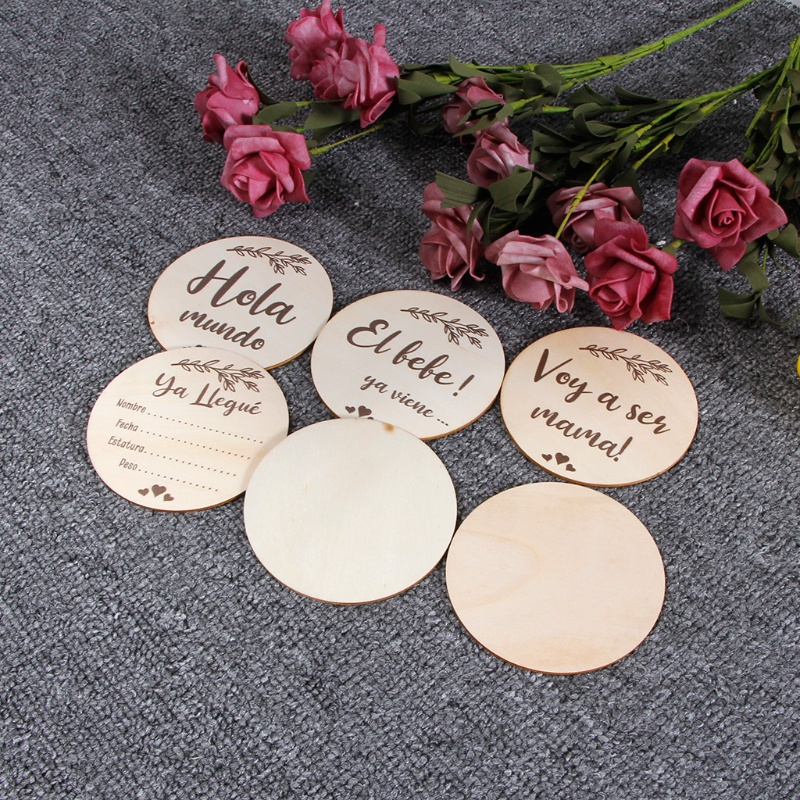 Set 6 Tấm Thẻ Ghi Chú Đánh Dấu Cột Mốc Phát Triển Theo Tháng Cho Bé