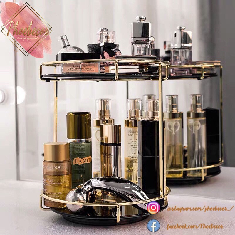 Giá đựng mỹ phẩm đế xoay 360 độ - PB127